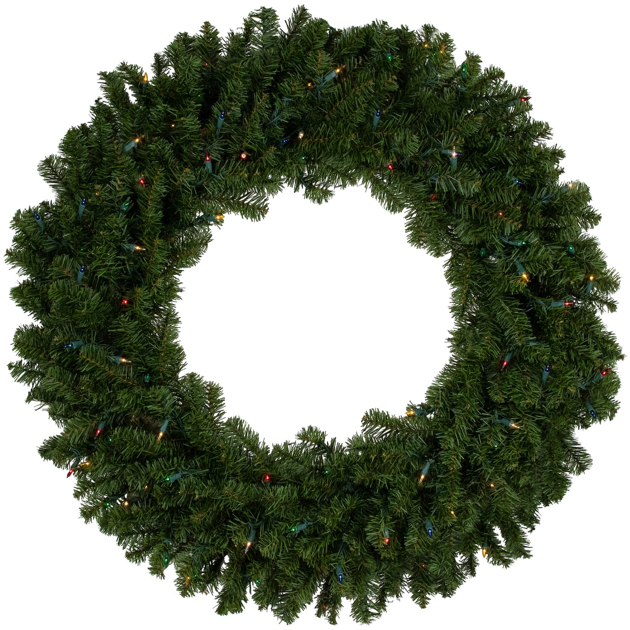 36" Pre-Lit Artificial Christmas Canadian Pine Wreath